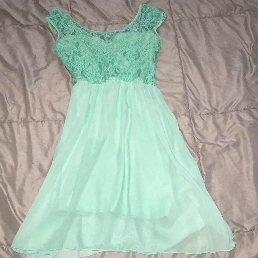 Mini teal dress